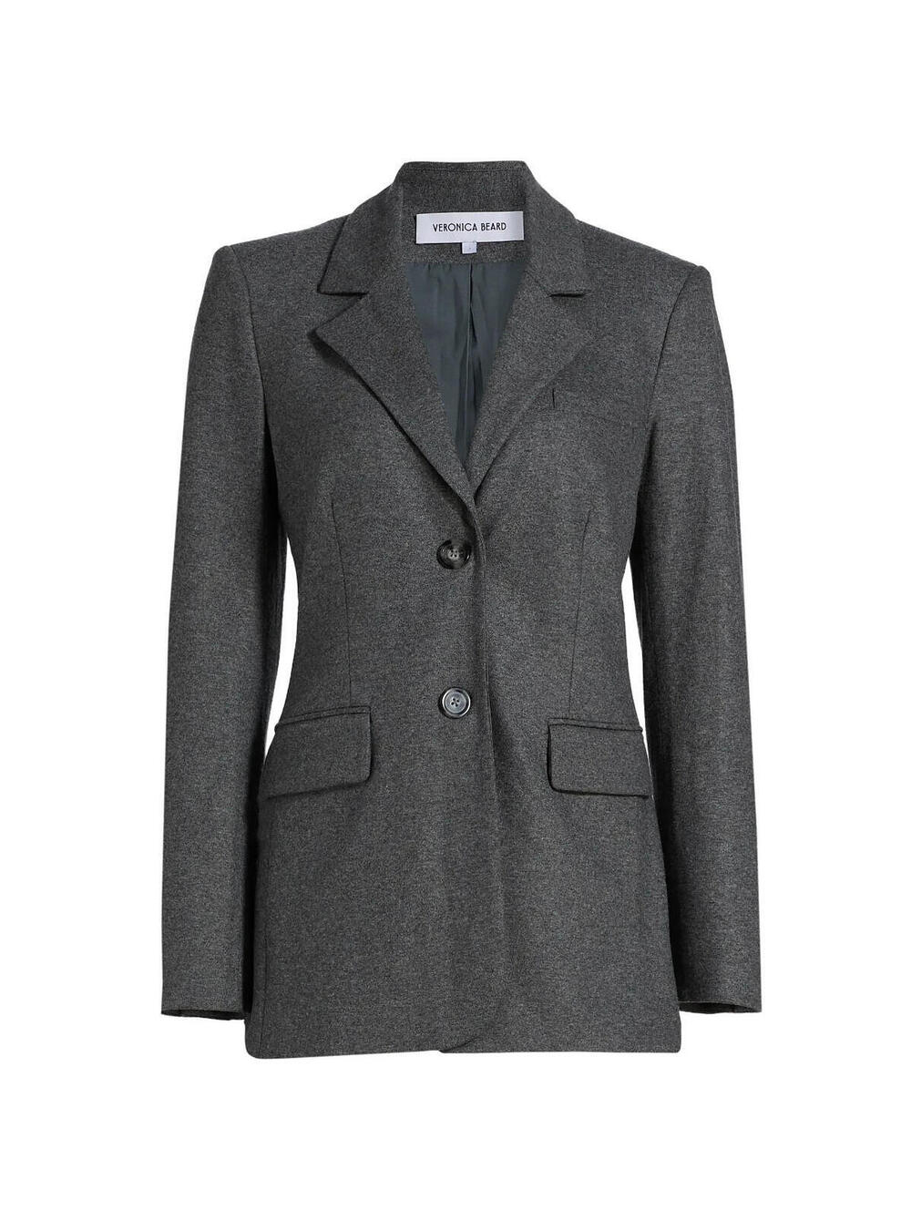 NEW, Veronica Beard Ryanne Wool Single-Breasted Jacket Heather Grey Sz 8 #SJ2271